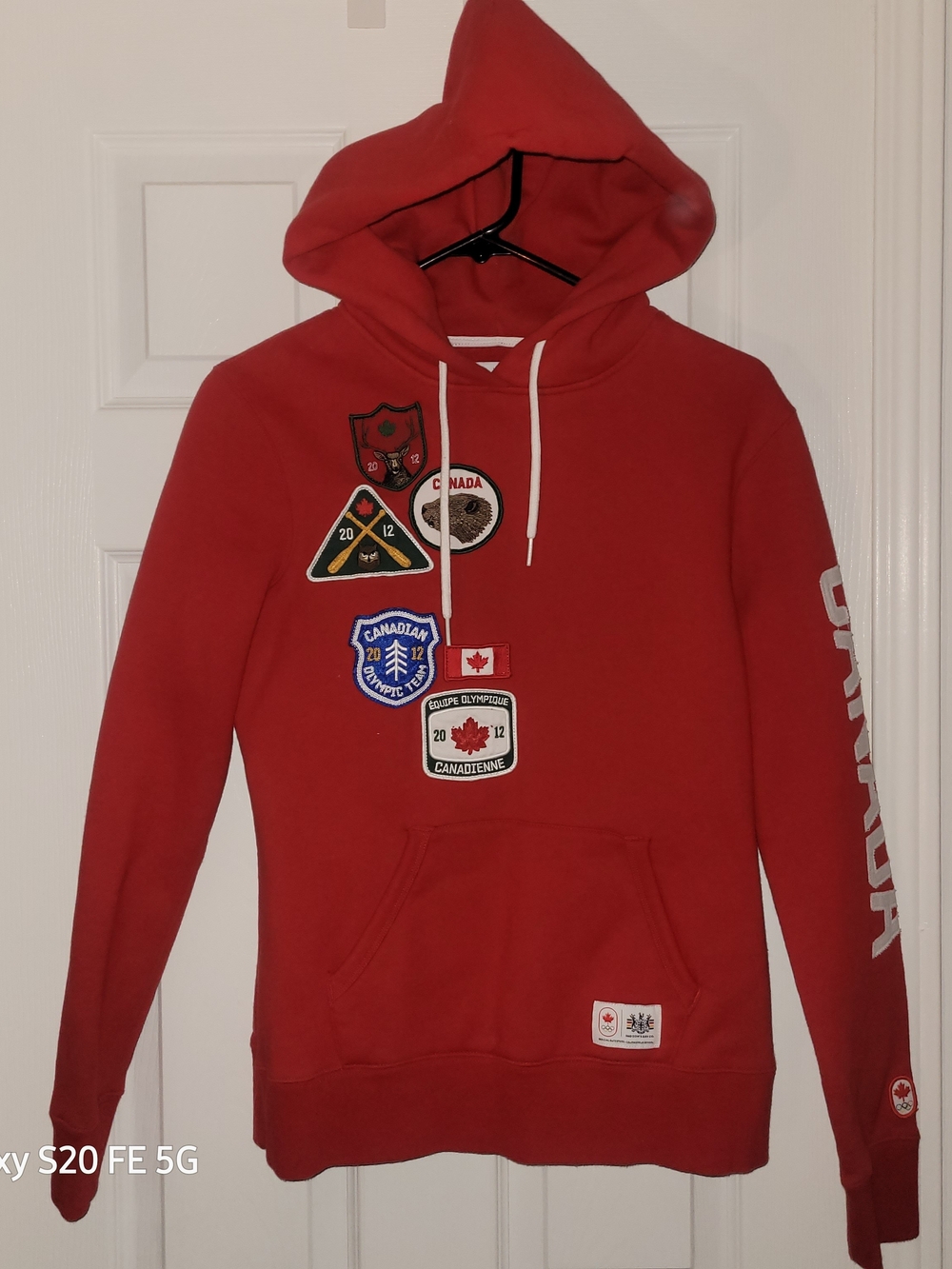 Vintage 2012 Olympic Canada Patch Women's Hoodie Sweatshirt